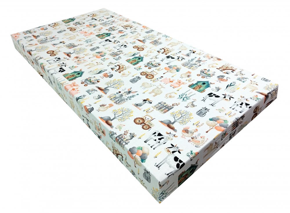 Nichiduta Cearceaf din bumbac cu elastic 120 x 60 cm Ferma