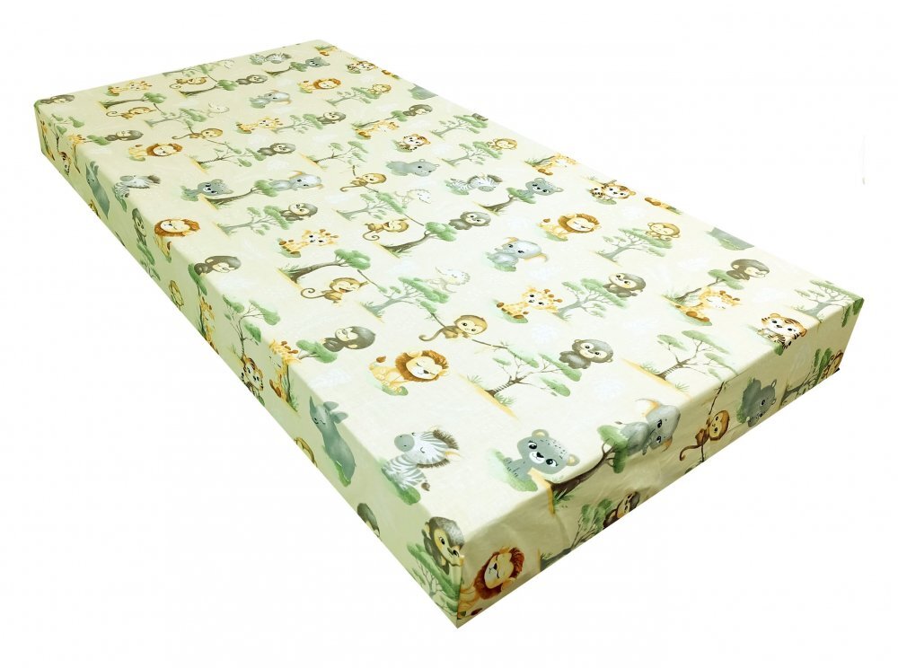 Nichiduta Cearceaf din bumbac cu elastic 120 x 60 cm Monkey