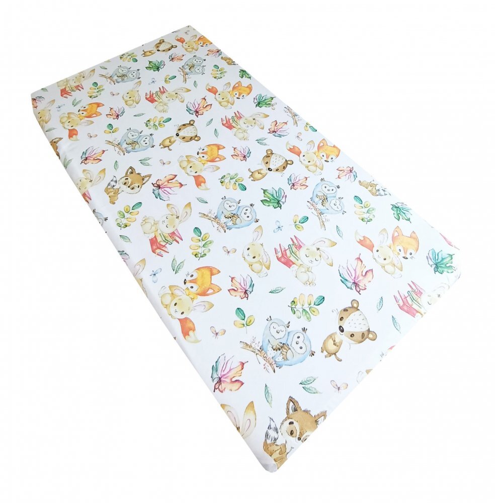 Nichiduta Cearceaf din bumbac cu elastic 120 x 60 cm Vulpita