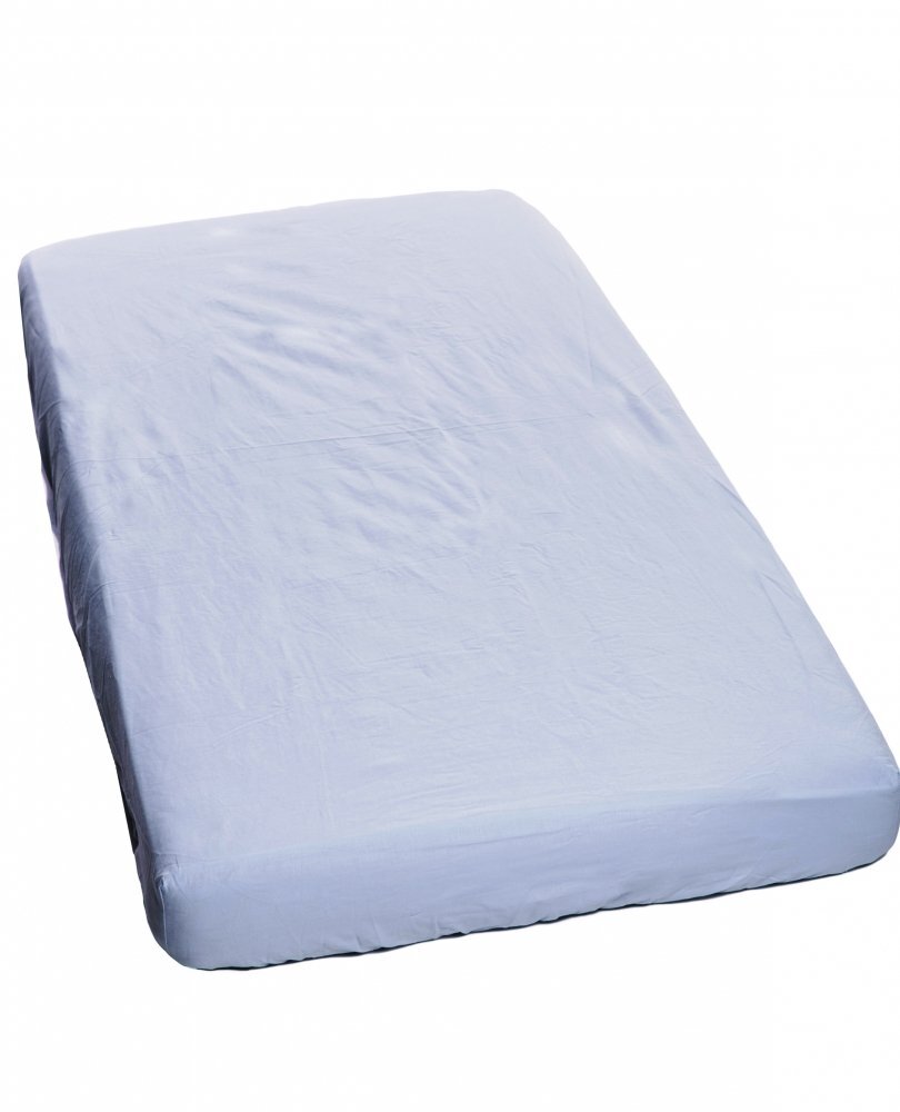 Nichiduta Cearceaf din bumbac cu elastic 120x60 cm Albastru