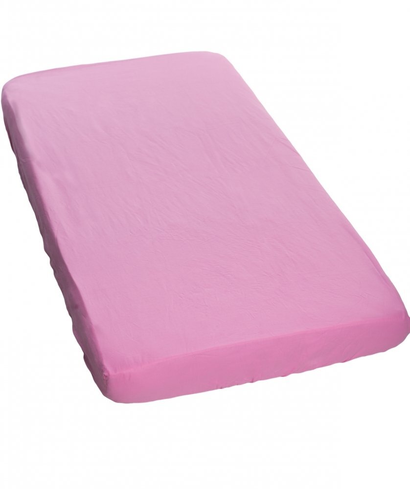 Nichiduta Cearceaf din bumbac cu elastic 120x60 cm Roz