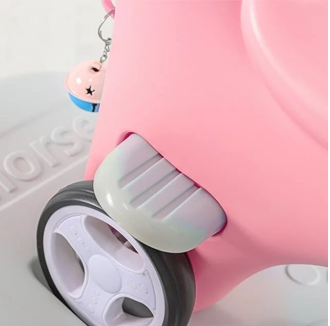 Nichiduta Garden Balansoar 3 in 1 Happy Unicorn Pink transformabil in vehicul fara pedale cu maner parentalroti EVAcenturi de sigurantajucarie muzicalaspatar si bara de siguranta detasabile