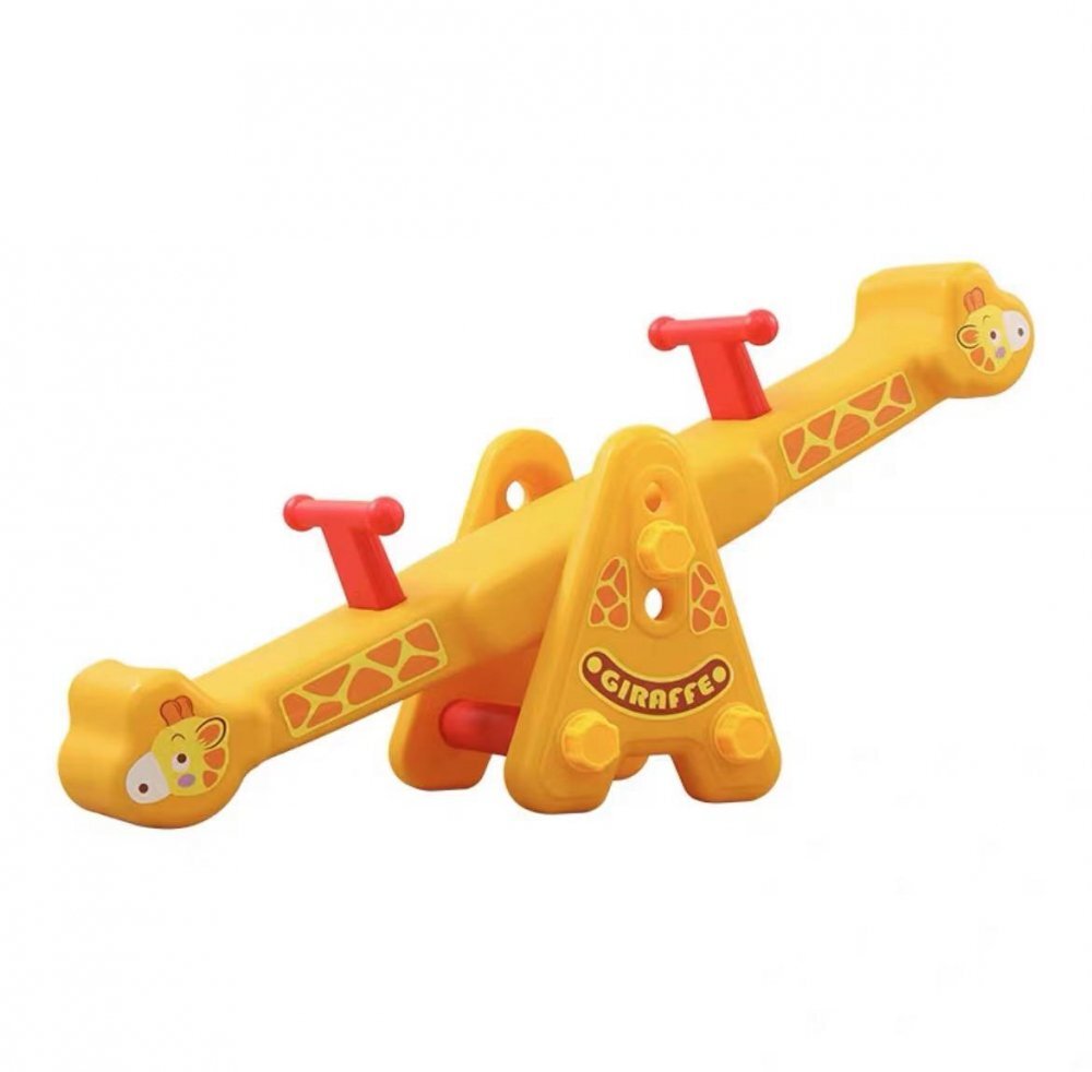 Nichiduta Garden Balansoar pentru copii Giraffe cu doua locuri si manere de sustinere reglabil pe inaltime greutate maxima admisa 100 kg dimensiune 116 x 33 x 39 cm