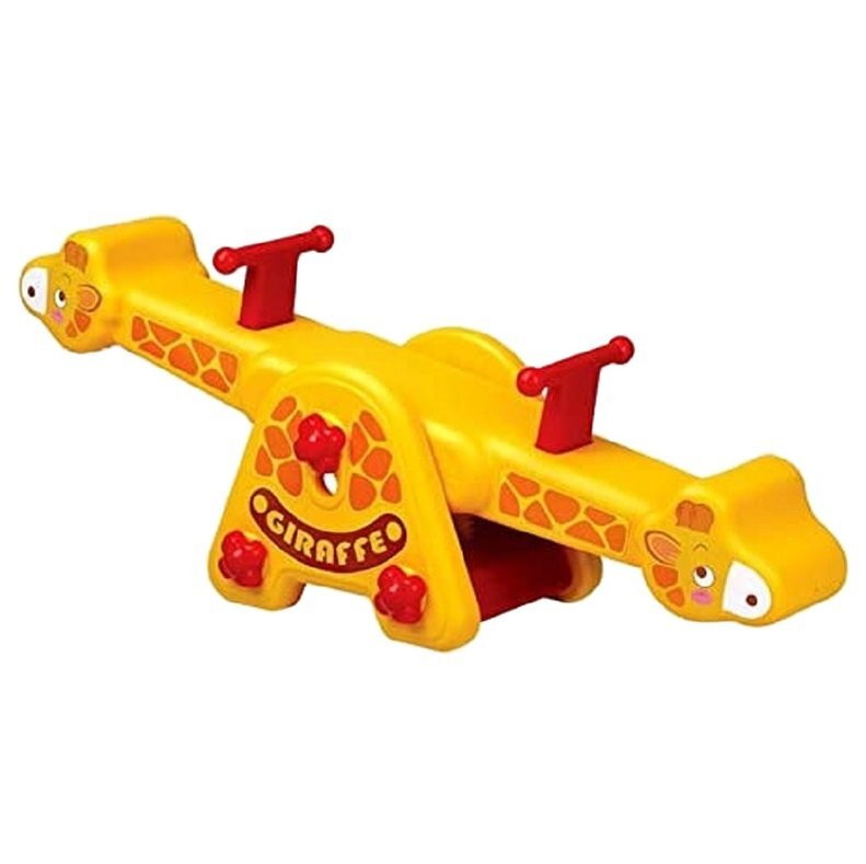 Nichiduta Garden Balansoar pentru copii Giraffe cu doua locuri si manere de sustinere reglabil pe inaltime greutate maxima admisa 100 kg dimensiune 116 x 33 x 39 cm
