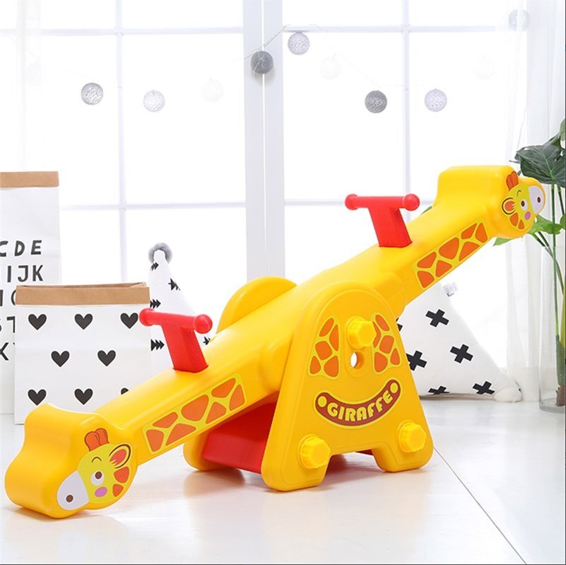 Nichiduta Garden Balansoar pentru copii Giraffe cu doua locuri si manere de sustinere reglabil pe inaltime greutate maxima admisa 100 kg dimensiune 116 x 33 x 39 cm