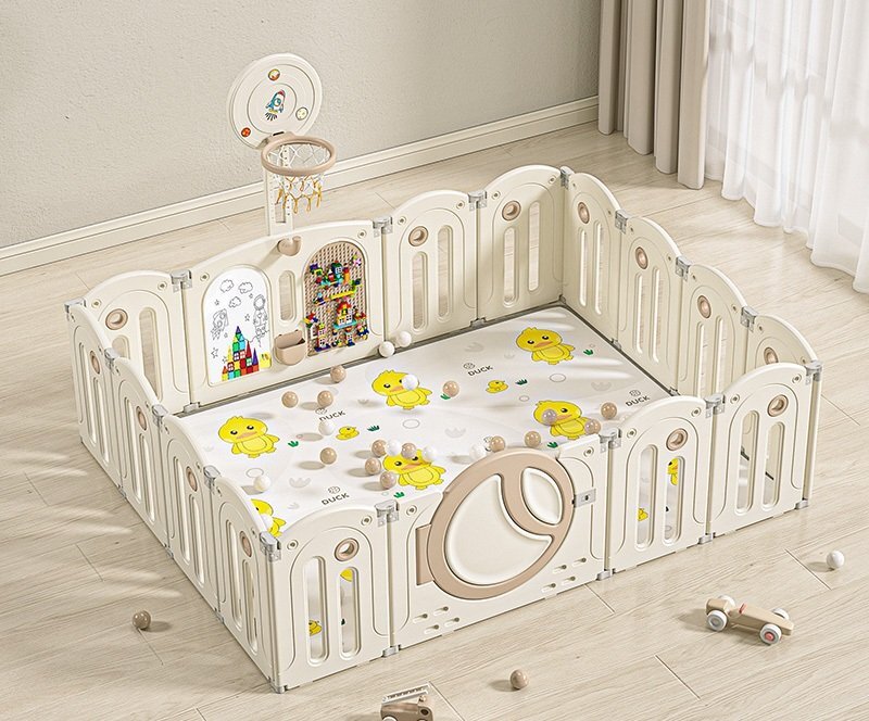 Nichiduta Garden Gardulet loc de joaca interiorexterior 200x160 cm cu poarta de sigurantajoc cu inelecovoras din spuma 1 cm grosime100bile colorcuburicos de baschet si mingie inclusa Moon Coffee