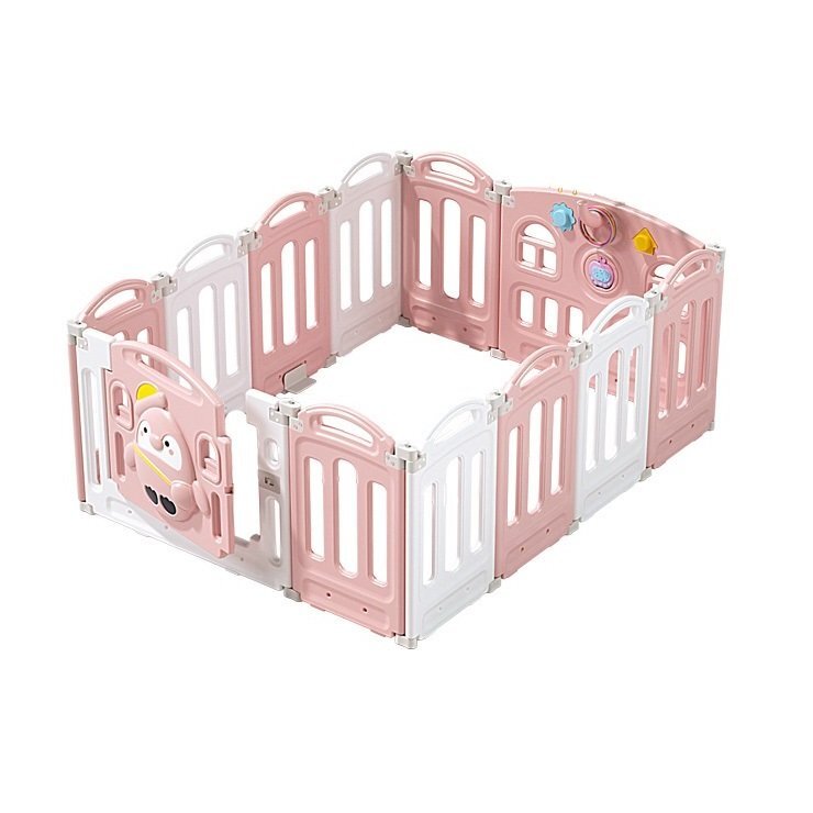 Nichiduta Garden Gardulet loc de joaca Lovely Pinguin Pink interiorexterior Pliabil Margini rotunjite Usa cu blocare de siguranta 150x118 cm