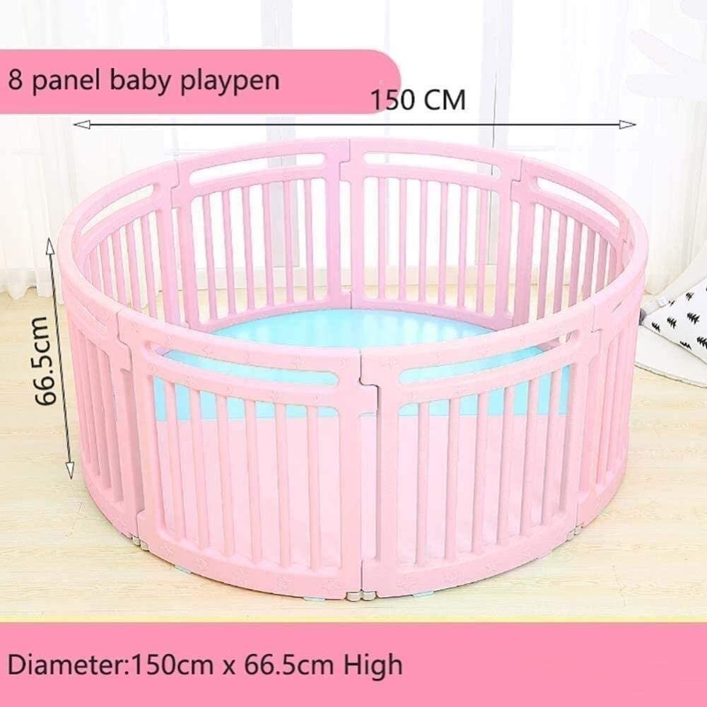 Nichiduta Garden Gardulet loc de joaca Round Play Yard Pink interiorexterior cu margini rotunjite si salteluta inclusa diametru 150 cm