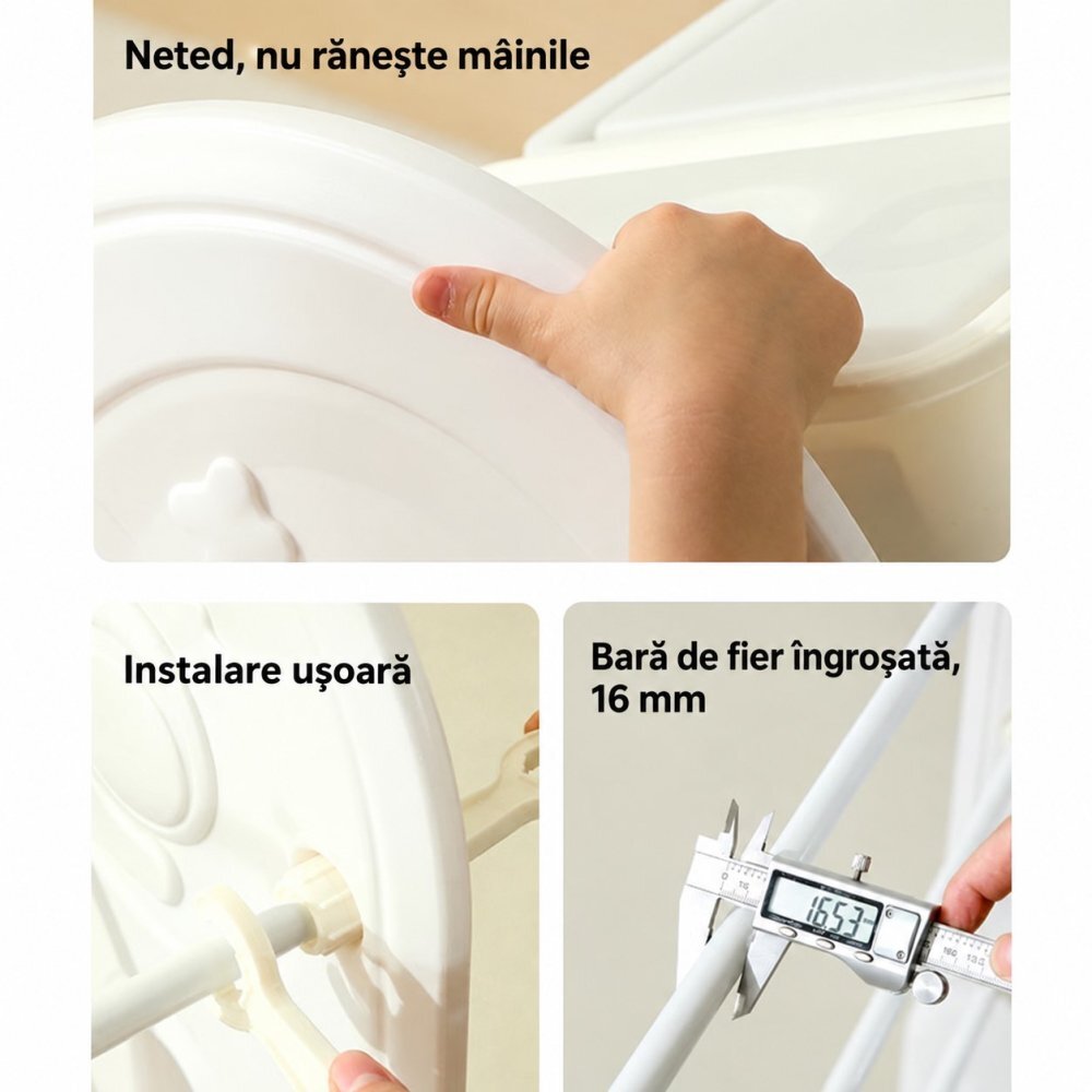 Nichiduta Garden Organizator pentru copii Space White cu rafturi deschise pe 4 nivele echipat cu 8 cutii mici si 4 cutii mari margini rotunjite dimensiune 86 x 33 x 85 cm