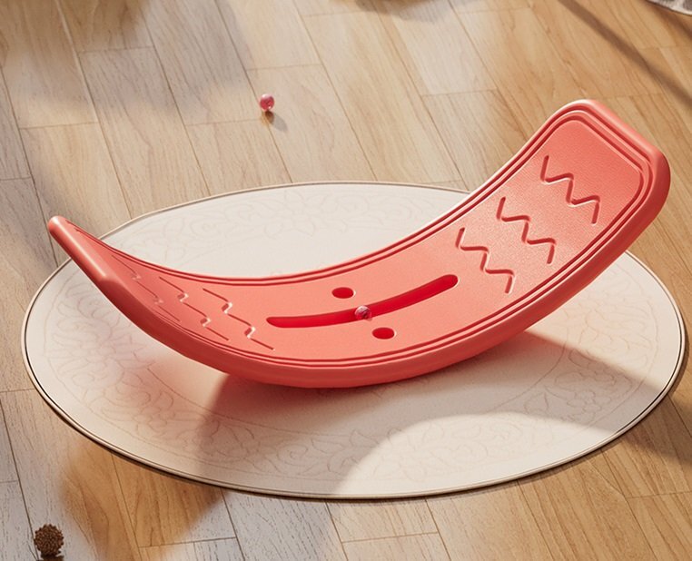 Nichiduta Garden Placa de echilibru pentru copii Red design ergonomic margini rotunjite pad-uri non-slip dimensiune 80 x 30 cm