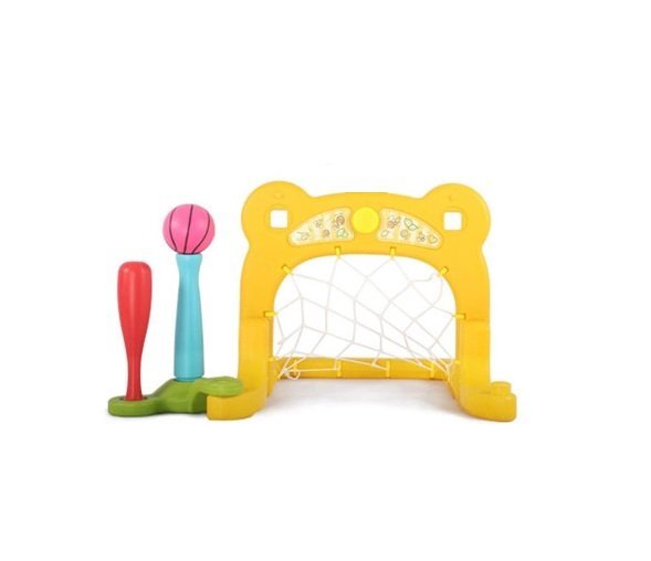 Nichiduta Garden Set de joaca pentru copii Sunny Days Yellow 2 in 1 cu poarta de fotbal margini rotunjite 50 x 52 x 34 cm