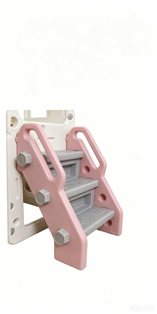 Nichiduta Garden Tobogan pentru copii Sky Bear Pink structura ergonomica cu mini-cos de baschet zona de observare cu telescop integrat scara si manere de sustinere dimensiune 155 x 87 x 69 cm