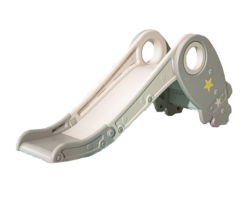 Nichiduta Garden Tobogan pliabil Rocket Star Grey pentru exterior sau interior cu margini rotunjite trepte late manere