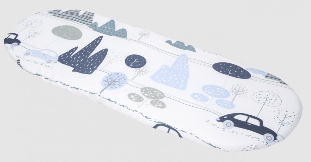 Nichiduta Husa de bumbac cu elastic pentru salteaua de landou Blue Retro Car