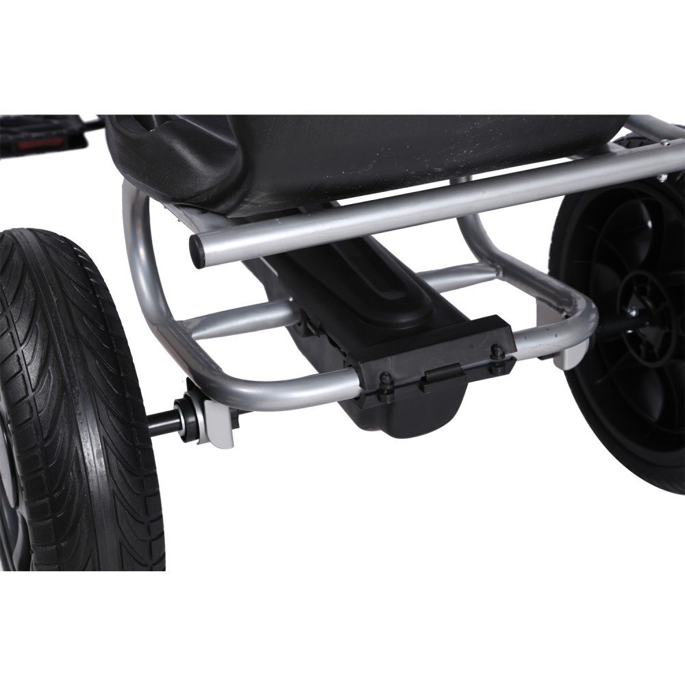 Nichiduta Kart cu pedale pentru copii Go Kart Extreme Blue structura metalica scaun ergonomic si reglabil in 2 pozitii roti EVA dimensiune 122 x 60 x 70 cm