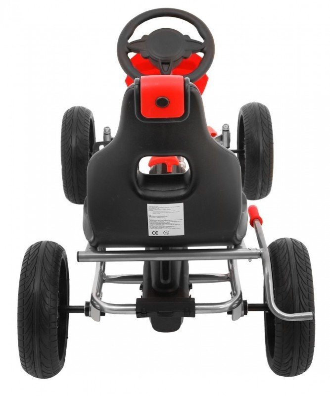 Nichiduta Kart cu pedale pentru copii Go Kart Extreme Red structura metalica scaun ergonomic si reglabil in 2 pozitii roti EVA dimensiune 122 x 60 x 70 cm