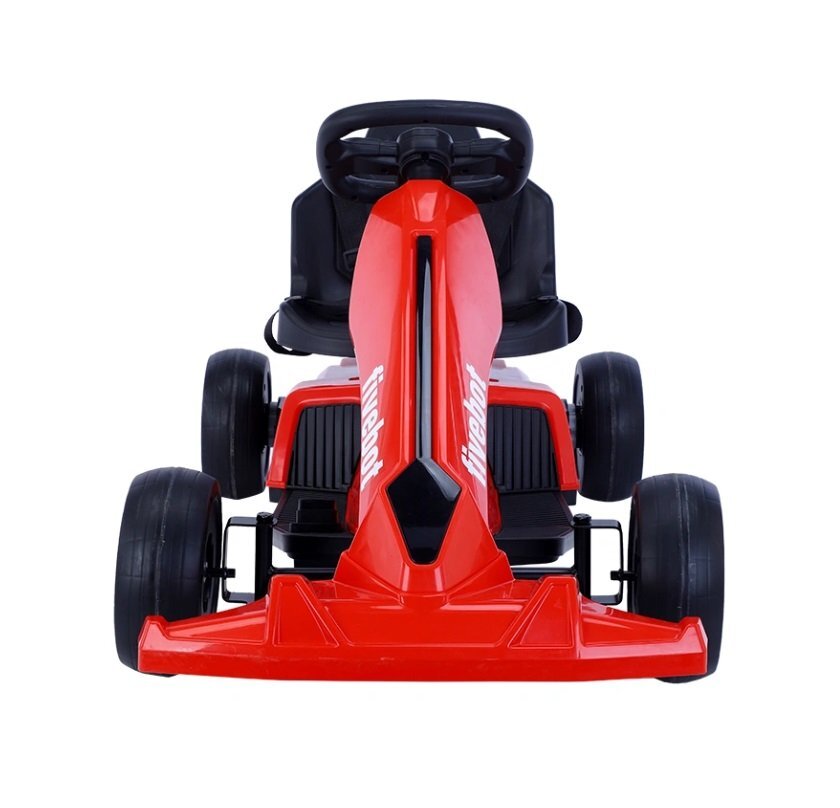 Nichiduta Kart electric pentru copii FiveBot Red 12V 70W cu 2 motoare 35W pornire la buton cu lumini sunete si muzica pedala unica pentru acceleratie si frana dimensiune 110 x 65 x 55 cm viteza intre 3-5 kmh