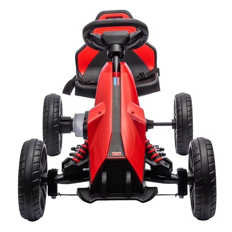 Nichiduta Kart electric pentru copii Go kart Sport Red structura metalica motor 45W acumulator 12V 7Ah cu roti din spuma EVA pornire la buton slow start scaun reglabil in 4 pozitii dimensiune 100 x 58 x 58.5cm
