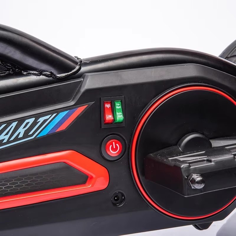 Nichiduta Kart electric pentru copii Go kart Sport Red structura metalica motor 45W acumulator 12V 7Ah cu roti din spuma EVA pornire la buton slow start scaun reglabil in 4 pozitii dimensiune 100 x 58 x 58.5cm