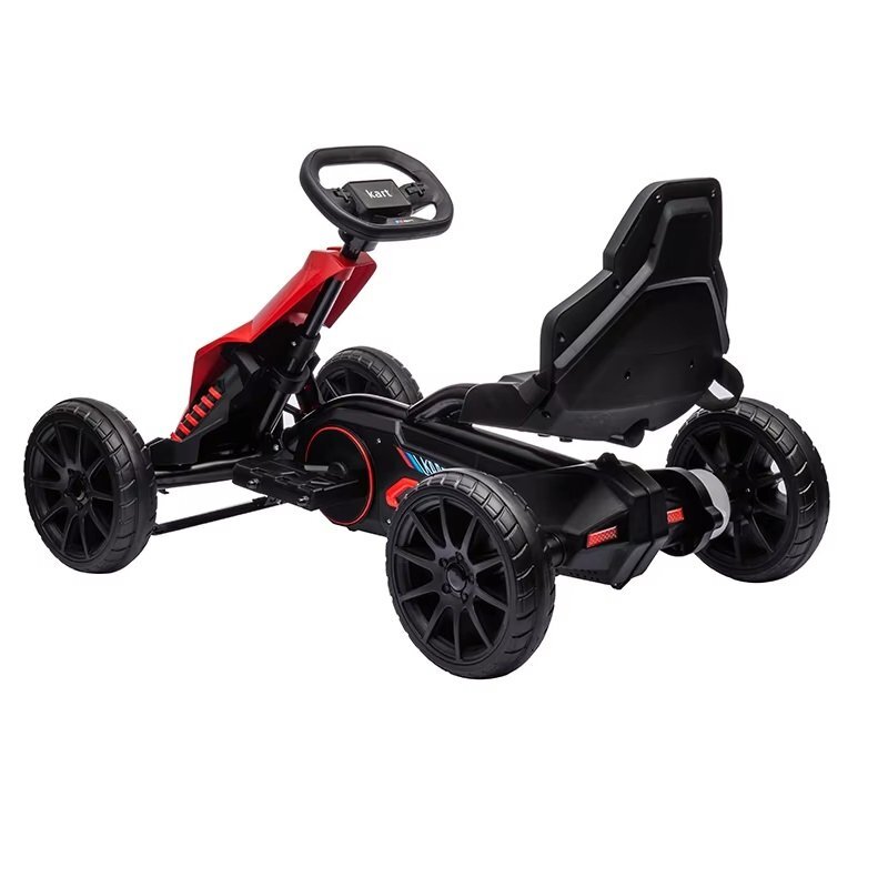 Nichiduta Kart electric pentru copii Go kart Sport Red structura metalica motor 45W acumulator 12V 7Ah cu roti din spuma EVA pornire la buton slow start scaun reglabil in 4 pozitii dimensiune 100 x 58 x 58.5cm