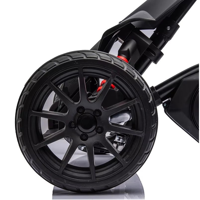 Nichiduta Kart electric pentru copii Speed Pink 12V 45W roti silenioase din spuma EVA structura metalica slow start pornire la buton pedala unica pentru acceleratiefrana scaun reglabil dimensiune 100 x 58 x 58.5 cm