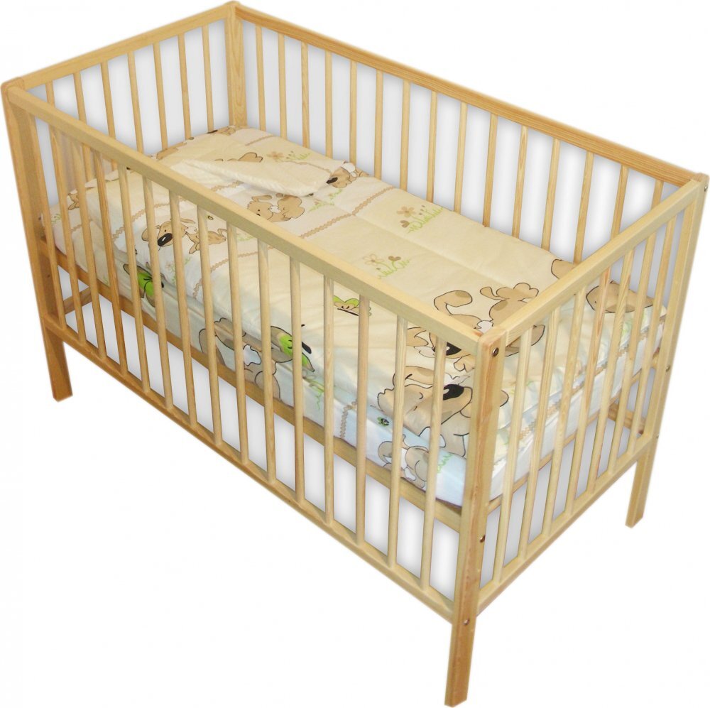 Nichiduta Lenjerie patut cu 3 piese Puppy Beige