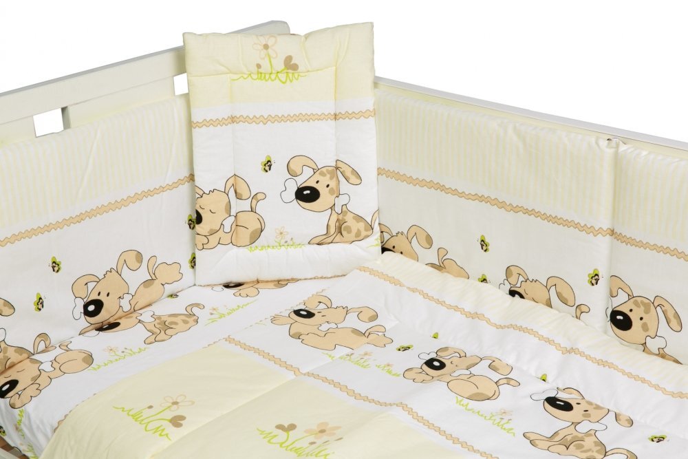 Nichiduta Lenjerie patut cu 4 piese Puppy Beige