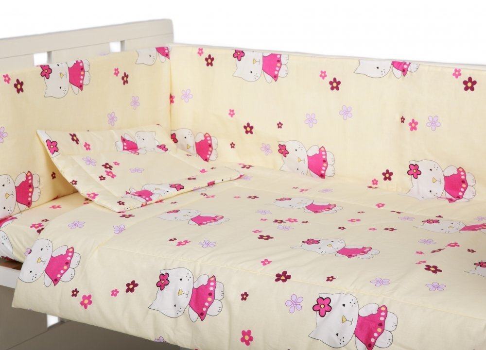 Nichiduta Lenjerie patut cu 5 piese Kitty Crem