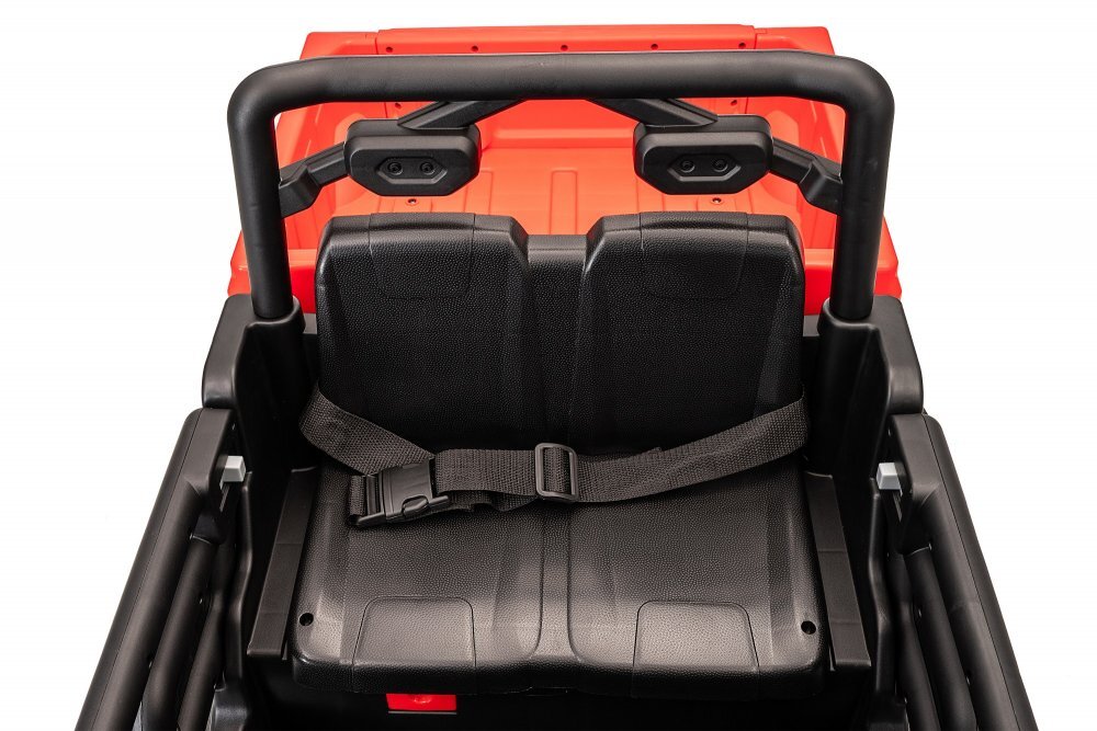 Nichiduta Masinuta electrica copii Heavy Duty Red cu remorca rabatabila electrictelecomanda 2.4G2 motoarex35wacumulator 12V4.5Ah usi cu deschiderelumini led 2viteze