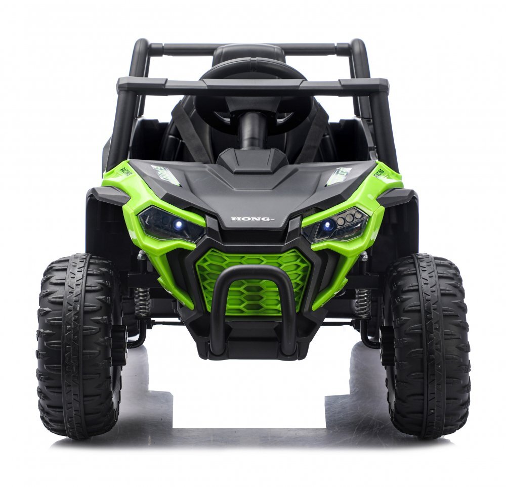 Nichiduta Masinuta electrica de teren pentru copii Off Road UTV Talon i-4WD Green cu telecomandaacumulator 12V2 motoarescaun din pielepornire la buton2 vitezeslow startsuspensiiusbmp3bluetooth