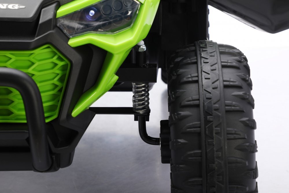 Nichiduta Masinuta electrica de teren pentru copii Off Road UTV Talon i-4WD Green cu telecomandaacumulator 12V2 motoarescaun din pielepornire la buton2 vitezeslow startsuspensiiusbmp3bluetooth