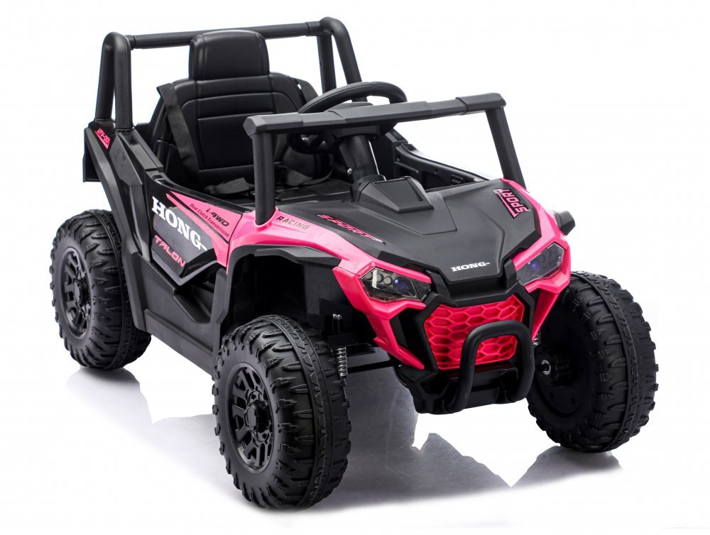 Nichiduta Masinuta electrica de teren pentru copii Off Road UTV Talon i-4WD Pink cu telecomandaacumulator 12V2 motoarescaun din pielepornire la buton2 vitezeslow startsuspensiiusbmp3bluetooth