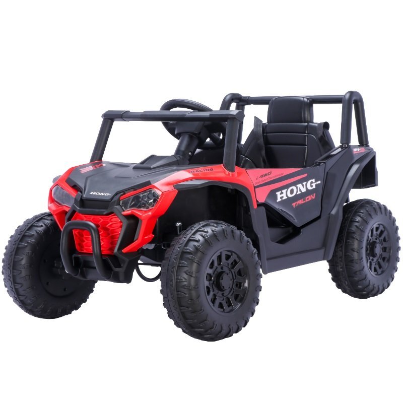 Nichiduta Masinuta electrica de teren pentru copii Off Road UTV Talon i-4WD Red cu telecomandaacumulator 12V2 motoarescaun din pielepornire la buton2 vitezeslow startsuspensiiusbmp3bluetooth