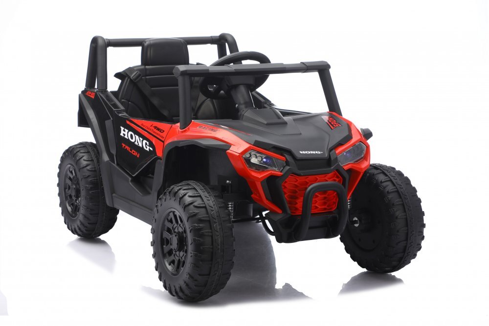 Nichiduta Masinuta electrica de teren pentru copii Off Road UTV Talon i-4WD Red cu telecomandaacumulator 12V2 motoarescaun din pielepornire la buton2 vitezeslow startsuspensiiusbmp3bluetooth