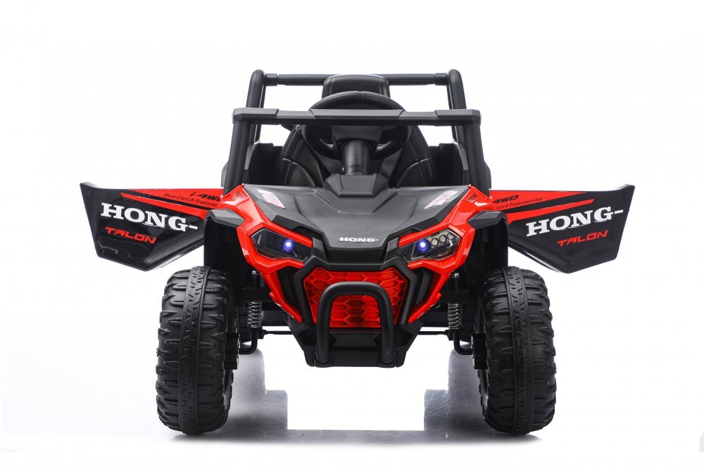 Nichiduta Masinuta electrica de teren pentru copii Off Road UTV Talon i-4WD Red cu telecomandaacumulator 12V2 motoarescaun din pielepornire la buton2 vitezeslow startsuspensiiusbmp3bluetooth