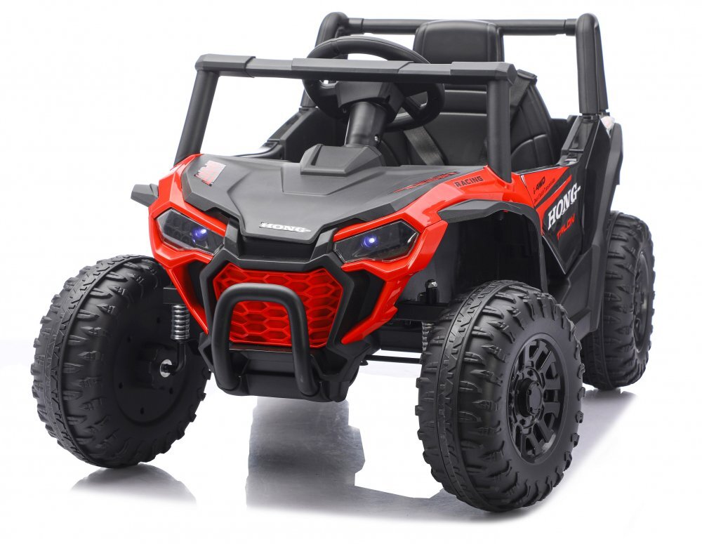 Nichiduta Masinuta electrica de teren pentru copii Off Road UTV Talon i-4WD Red cu telecomandaacumulator 12V2 motoarescaun din pielepornire la buton2 vitezeslow startsuspensiiusbmp3bluetooth
