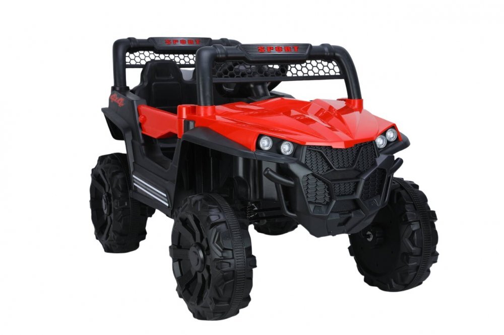 Nichiduta Masinuta electrica de teren pentru copii Sport Red cu telecomanda 2.4GRoti rezistente din plasticFunctie Swing Lumini LEDUSBMP3Cantece si povesti in limba englezaFunctie Slow startCentura de siguranta