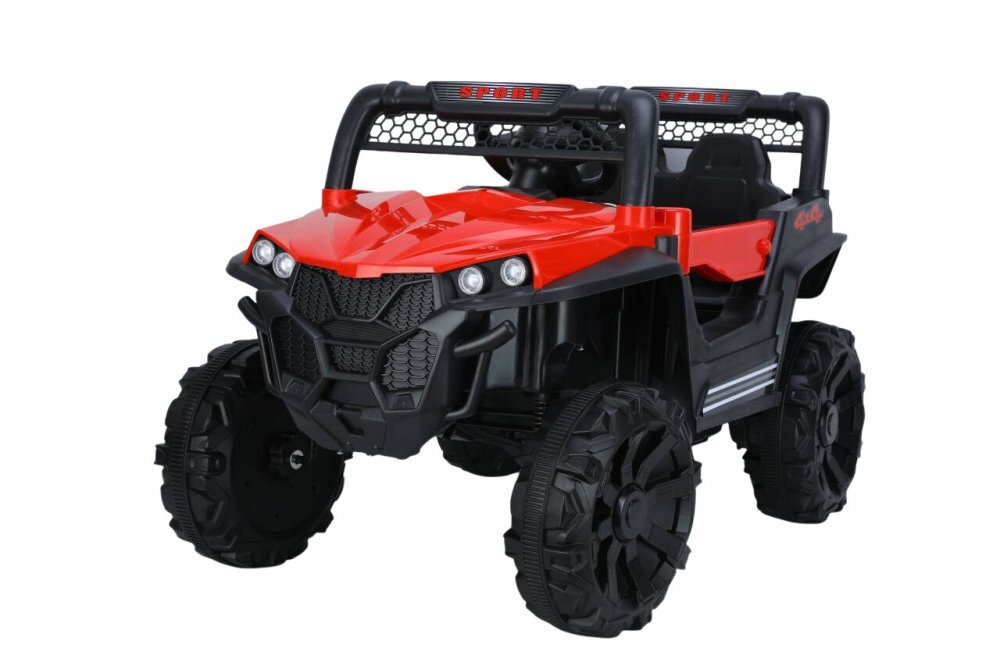 Nichiduta Masinuta electrica de teren pentru copii Sport Red cu telecomanda 2.4GRoti rezistente din plasticFunctie Swing Lumini LEDUSBMP3Cantece si povesti in limba englezaFunctie Slow startCentura de siguranta