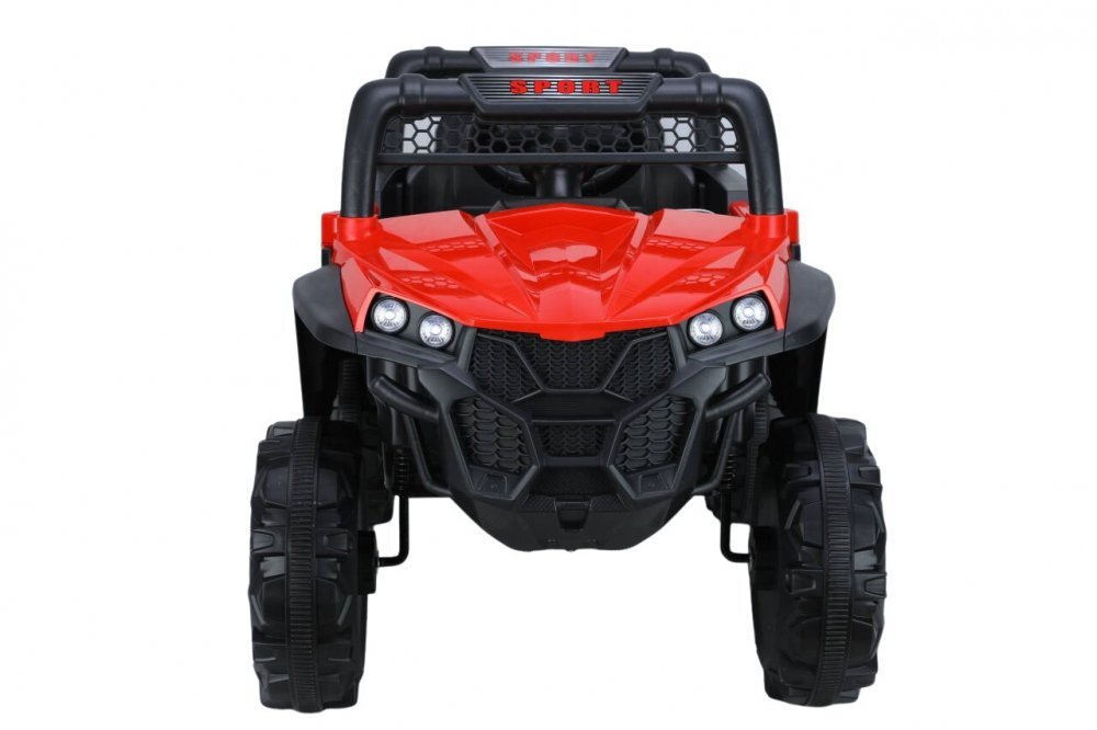 Nichiduta Masinuta electrica de teren pentru copii Sport Red cu telecomanda 2.4GRoti rezistente din plasticFunctie Swing Lumini LEDUSBMP3Cantece si povesti in limba englezaFunctie Slow startCentura de siguranta
