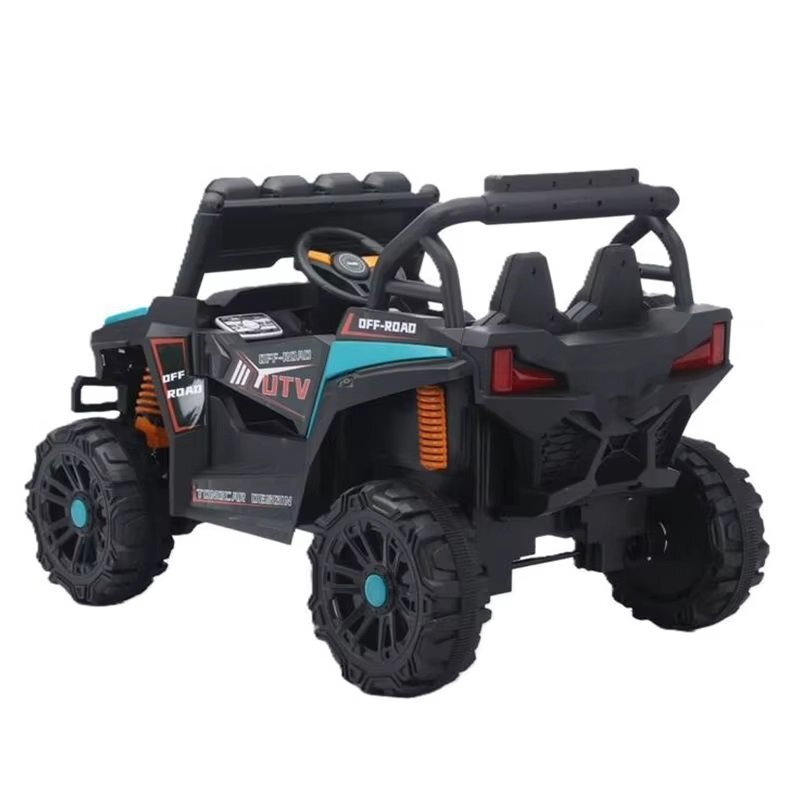 Nichiduta Masinuta electrica de teren pentru copii UTV Off Road Lake Green cu telecomanda 2.4Gacumulator 12V4.5Ahdoua motoare x 35wfaruri si proiectoare led functionaleusi cu deschidereroti robustefunctie swing