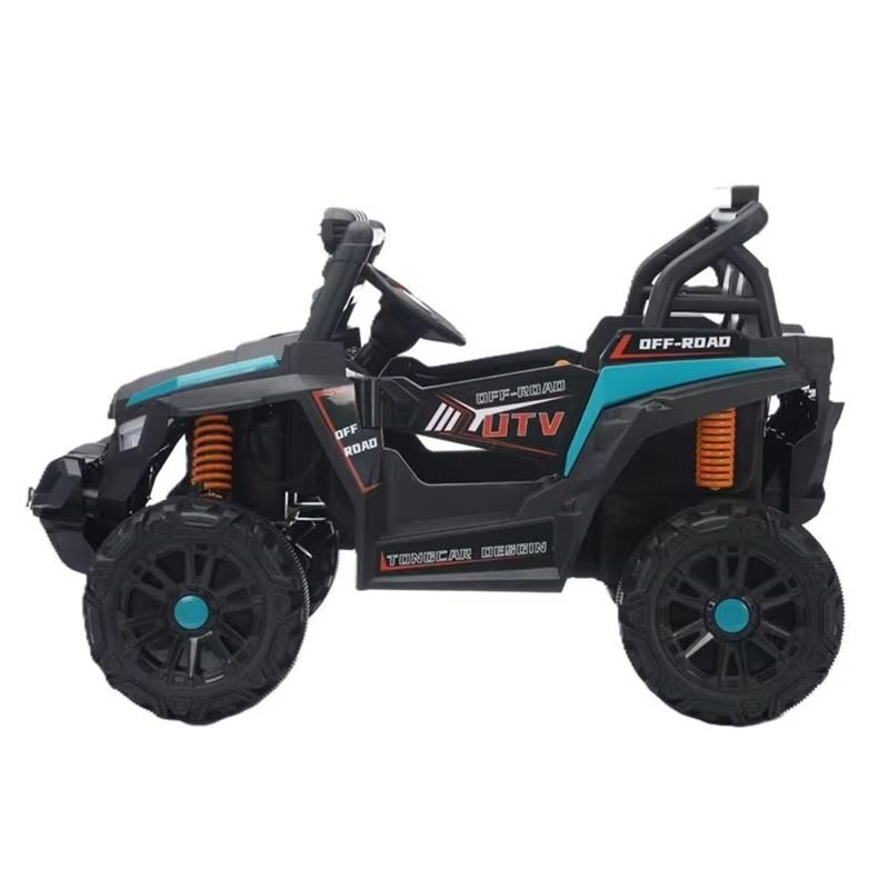 Nichiduta Masinuta electrica de teren pentru copii UTV Off Road Lake Green cu telecomanda 2.4Gacumulator 12V4.5Ahdoua motoare x 35wfaruri si proiectoare led functionaleusi cu deschidereroti robustefunctie swing