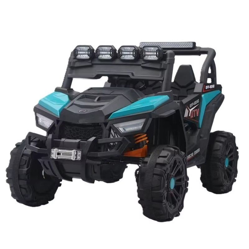 Nichiduta Masinuta electrica de teren pentru copii UTV Off Road Lake Green cu telecomanda 2.4Gacumulator 12V4.5Ahdoua motoare x 35wfaruri si proiectoare led functionaleusi cu deschidereroti robustefunctie swing