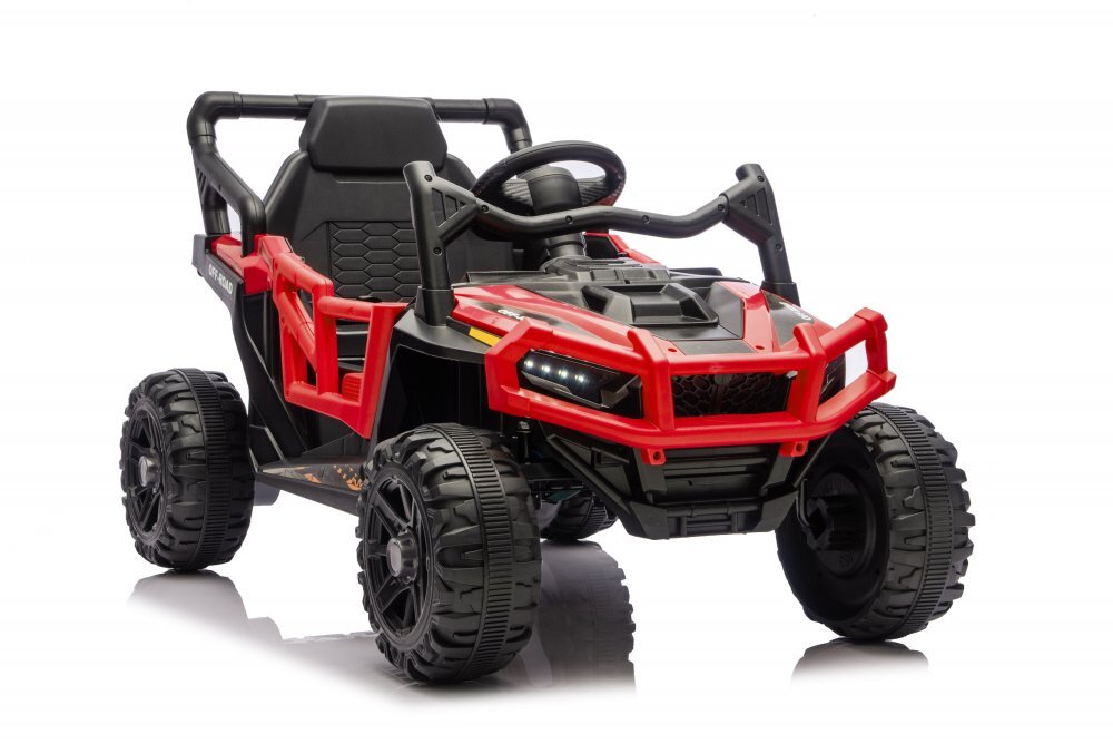 Nichiduta Masinuta electrica Off Road UTV Red cu telecomanda 2.4Gacumulator 12V4.5Ahdoua motoarex35Wslow startroti robuste cu rulmentsuspensiiusi cu deschiderebluetooth