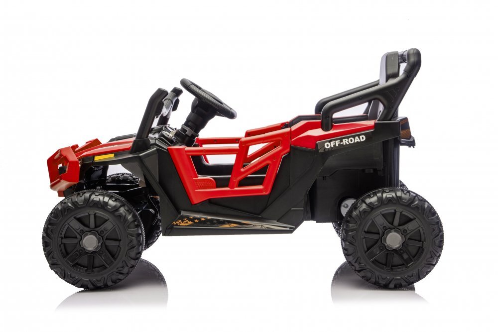 Nichiduta Masinuta electrica Off Road UTV Red cu telecomanda 2.4Gacumulator 12V4.5Ahdoua motoarex35Wslow startroti robuste cu rulmentsuspensiiusi cu deschiderebluetooth