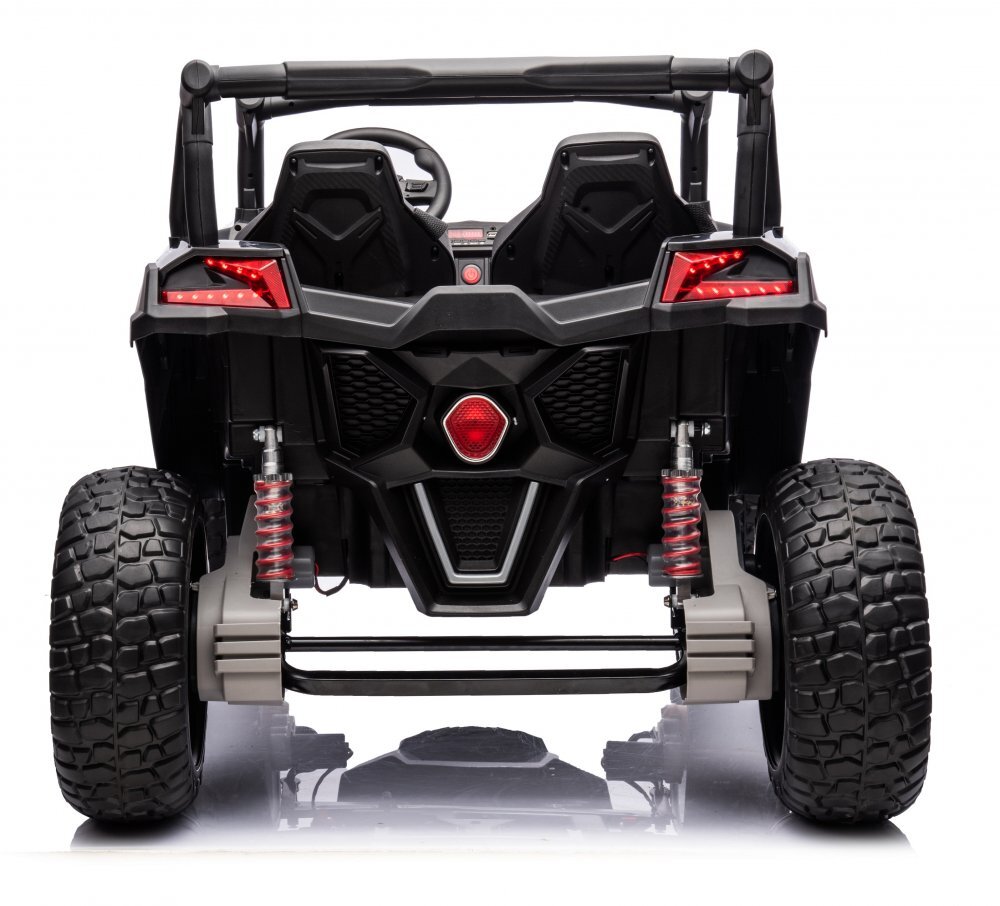 Nichiduta Masinuta electrica pentru 2 copii Turbo Off Road 4X4 Black 24V 800W cu telecomanda 2.4GSuspensiiroti din cauciuc EVAScaun din pieleUsi cu deschidereLumini LEDMuzicaCentura de sigurantaMufa USBBluetooth