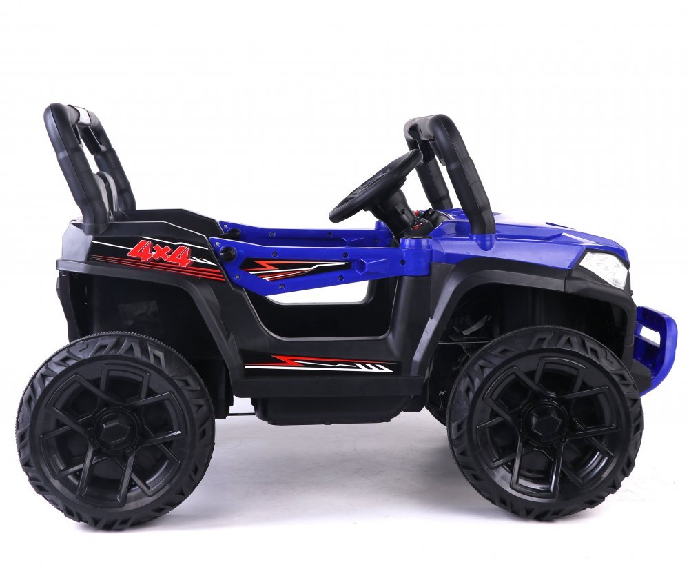 Nichiduta Masinuta electrica pentru copii 12V Off Road Race Blue cu telecomanda 2.4Gfaruri cu lumini LED sunetemuzica 2 motoare x 35wfunctie slow startmufa USBcentura de siguranta
