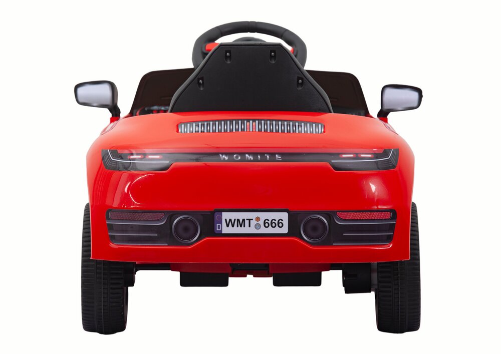 Nichiduta Masinuta electrica pentru copii 90W cu telecomanda lumini si sunete 2 motoare frana automata si panou audio Red