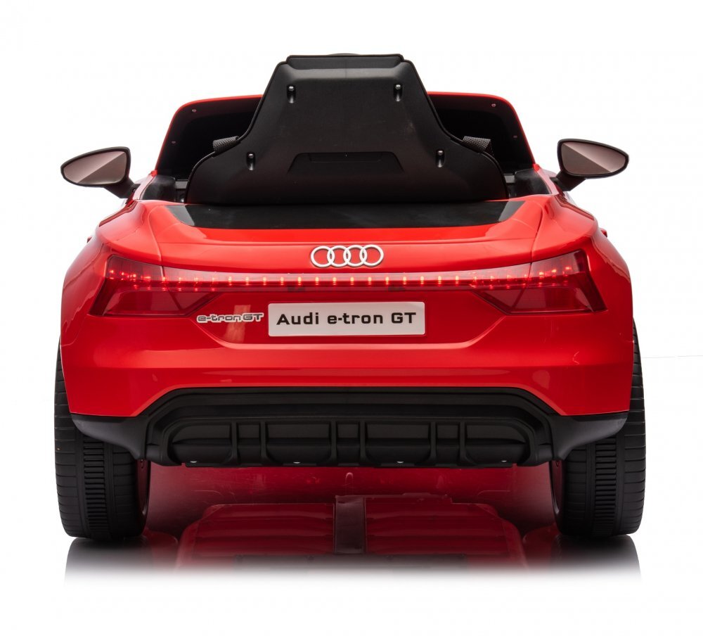 Nichiduta Masinuta electrica pentru copii Audi E-tron GT Red 70W cu licenta oglinzi retrovizoare roti din spuma evalumini LEDcentura de sigurantasistem troller pentru tractaremufa MP3slot usbcard microSD