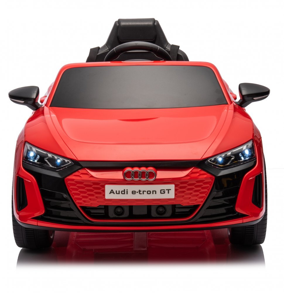 Nichiduta Masinuta electrica pentru copii Audi E-tron GT Red 70W cu licenta oglinzi retrovizoare roti din spuma evalumini LEDcentura de sigurantasistem troller pentru tractaremufa MP3slot usbcard microSD