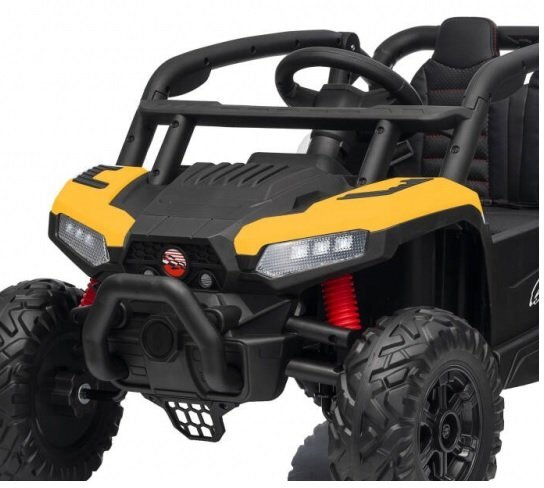 Nichiduta Masinuta electrica pentru copii Buggy Sports Yellow 12Vcu telecomanda 2.4Gusi cu deschidere2 motoarelumini ledroti robusteslow startmp3usb